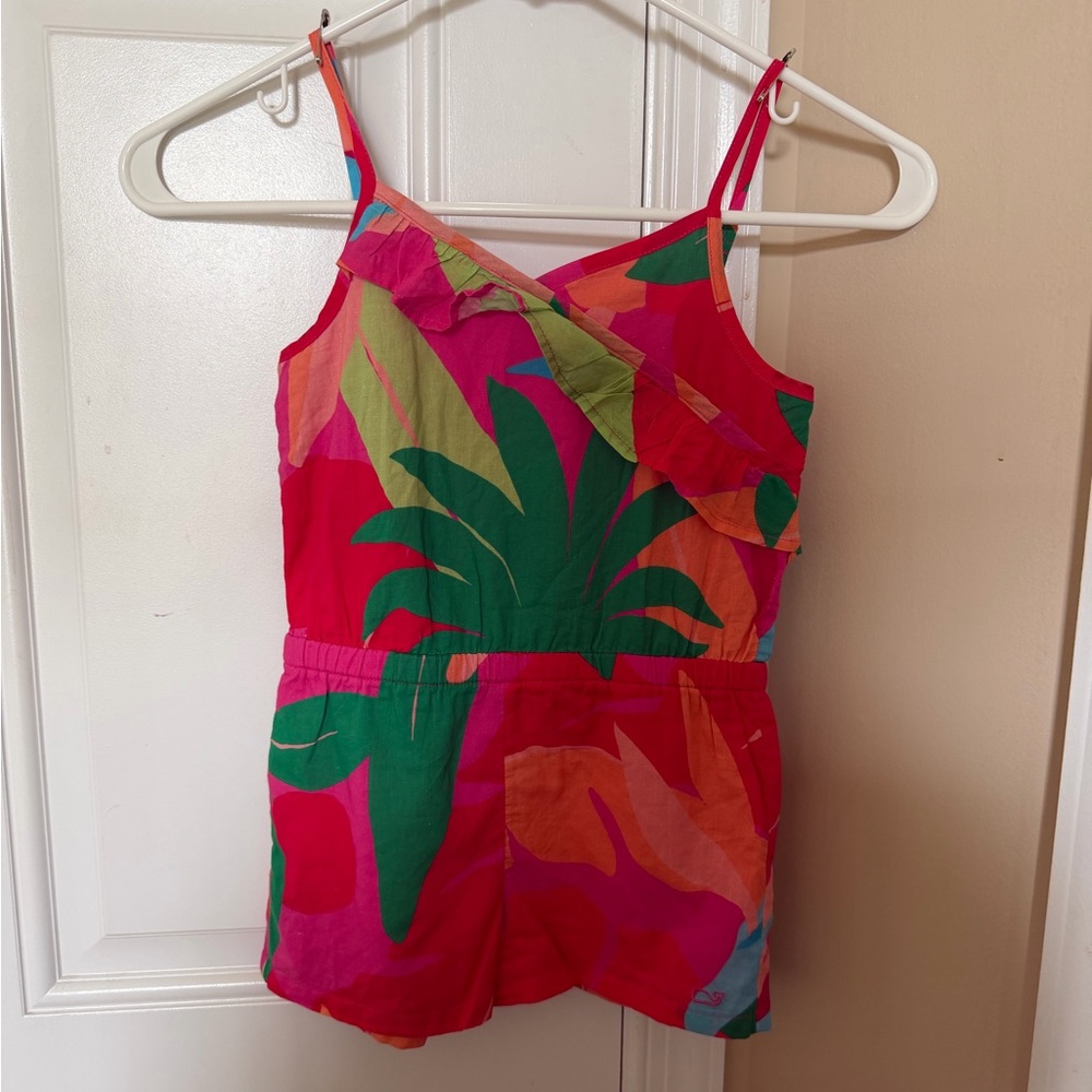 Vineyard Vines Pink and Green Tropical Sundress